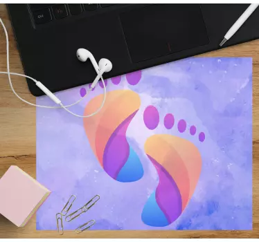 έγχρωμο πόδι εκτυπώνει πρωτότυπο ποντίκι - TenStickers