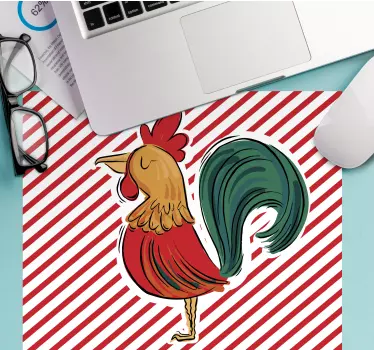 πρωτότυπο mousepad με χρωματιστό σχέδιο κόκορα - TenStickers