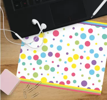 πολύχρωμο πουά μοτίβο πρωτότυπο mousepad - TenStickers