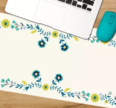 λεπτή λουλούδια μίσχοι μοτίβα mousepad - TenStickers