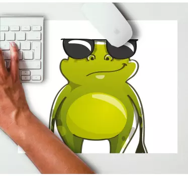 σχέδιο ενός βατράχου με γυαλιά ηλίου anime mouse mat - TenStickers