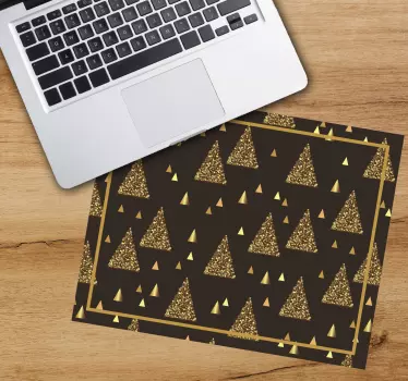 κομψό χρυσό χριστουγεννιάτικο δέντρο mousepad - TenStickers