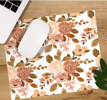 κομψά ροζ παστέλ λουλούδια πρωτότυπο mousepad - TenStickers
