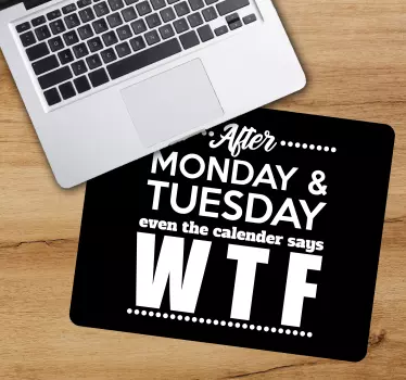 αστείο λογοπαίγνιο wtf mousepad με εισαγωγικά - TenStickers