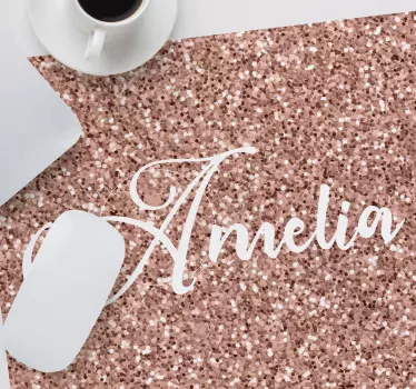 Glittery με όνομα προσαρμοσμένο mousemats - TenStickers