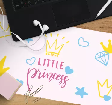 μικρή πριγκίπισσα και κορώνες αρχικό mousepad - TenStickers