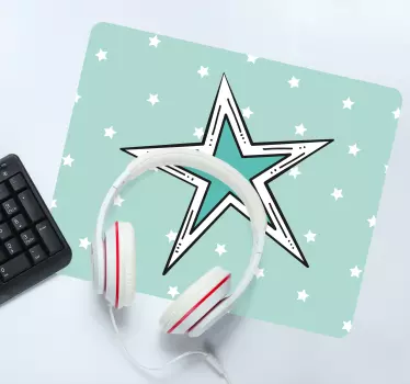 μοντέρνο πολύχρωμο αστέρι πρωτότυπο mousepad - TenStickers