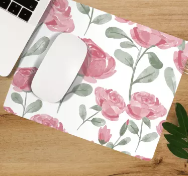 φυσικό vintage μοτίβο τριαντάφυλλο πρωτότυπο mousepad - TenStickers