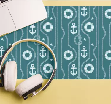 ναυτική ρόμπα και άγκυρα πρωτότυπο mousepad - TenStickers