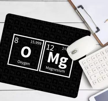 Omg χημικό στοιχείο λέξης mousepad με εισαγωγικά - TenStickers