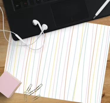 παστέλ χρωματιστές ρίγες ποντίκι μοτίβο - TenStickers