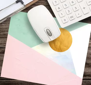 παστέλ γεωμετρικά τρίγωνα πρωτότυπο mousepad - TenStickers