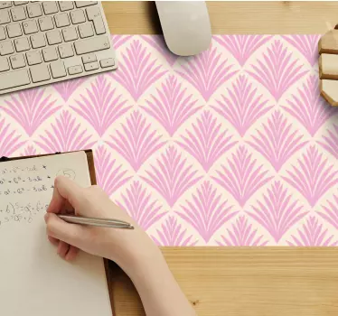 παστέλ ροζ παλάμη ρετρό μοτίβο πρωτότυπο mousepad - TenStickers