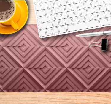 ροζ 3d γεωμετρική αφαίρεση πρωτότυπο mousepad - TenStickers
