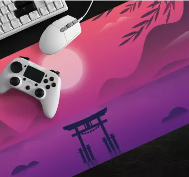 μωβ χρώμα πλωτό παγκόσμιο πρωτότυπο mousepad - TenStickers