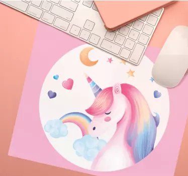 ουράνιο τόξο μονόκερος πρωτότυπο mousepad - TenStickers