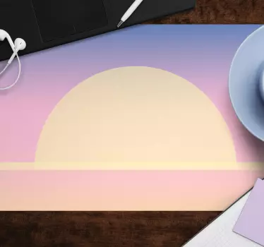 ρετρό κλίση και ηλιοβασίλεμα πρωτότυπο mousepad - TenStickers