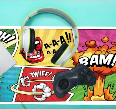 ρετρό υπερήρωα κόμικ πρωτότυπο mousepad - TenStickers