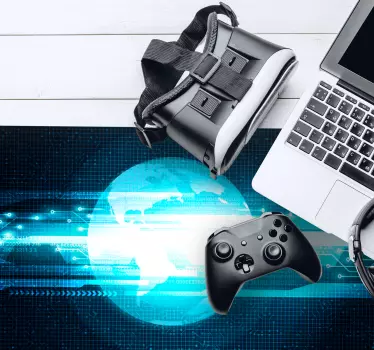 Sci fi παγκόσμιο gaming ποντίκι βινυλίου - TenStickers