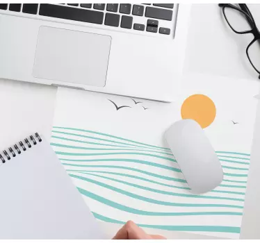 πρωτότυπο mousepad της θάλασσας αφηρημένη τέχνη - TenStickers