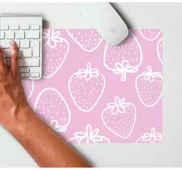 αυθεντικό mousepad χωρίς ραφή ροζ φράουλα - TenStickers