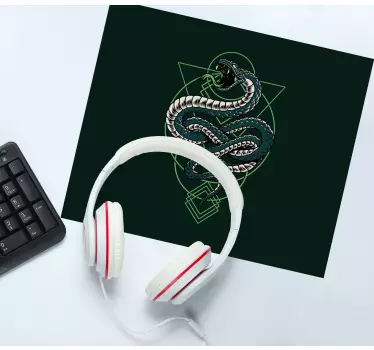φίδι μεμβράνη με πράσινα ποντίκια - TenStickers