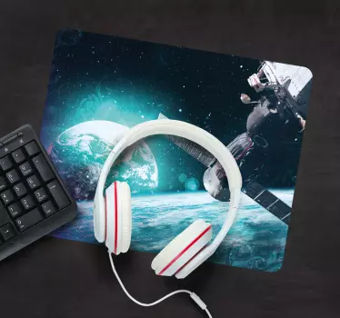 διαστημικό σταθμό και πλανήτη γη αρχικό mousepad - TenStickers