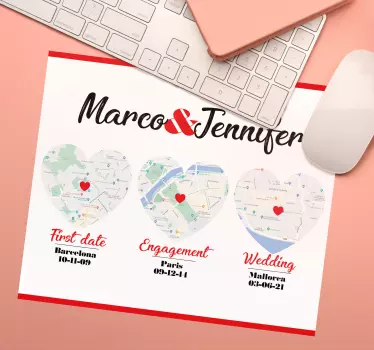 τοποθεσίες ειδικών στιγμών πρωτότυπο mousepad - TenStickers