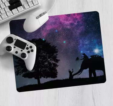 αυθεντικό mousepad με έναστρο εγγύς ελέφαντα - TenStickers