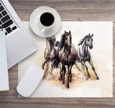 αυθεντικό mousepad τρία καλπάζοντα άλογα - TenStickers