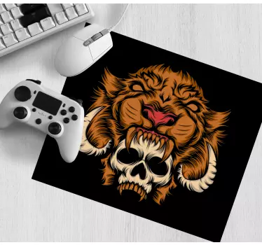 τίγρη και σκελετό πρόσωπο gaming βινύλιο ποντίκι - TenStickers