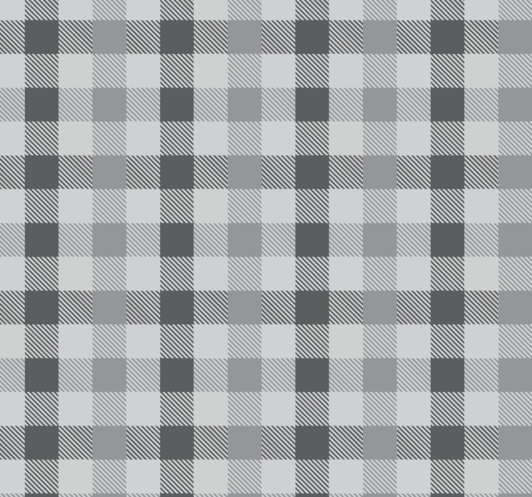 Pολό κουζίνας μοτίβο γκρι gingham - TenStickers