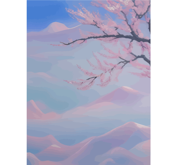 Ρολό κατακόρυφης κουρτίνας για την τουαλέτα άνθη κερασιάς - TenStickers