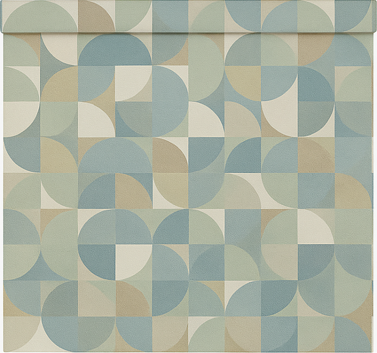 Pολό στόρι μοντέρνο πράσινες αφηρημένες μορφές - TenStickers