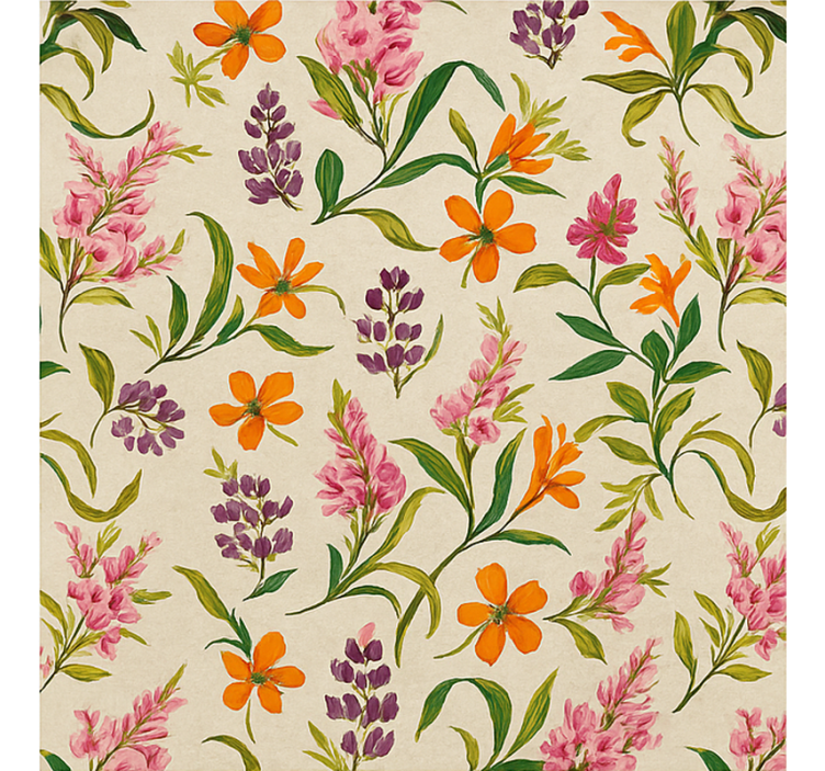 Pολό κουρτίνα για σαλόνι πλούσιο λουλουδάτο μοτίβο - TenStickers