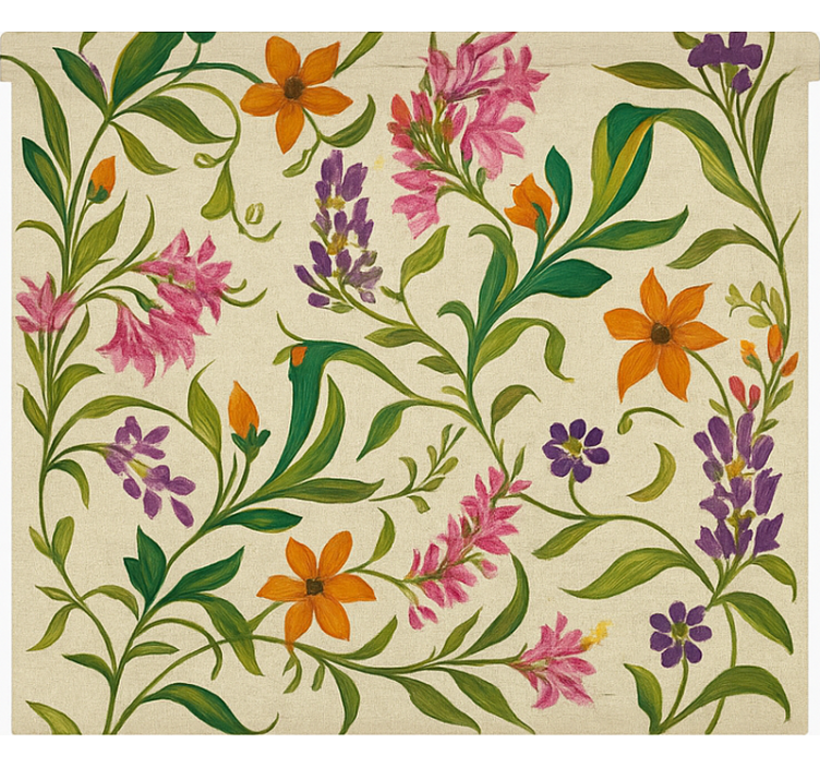 Pολό κουζίνας περίτεχνα λουλουδάτα αμπέλια - TenStickers