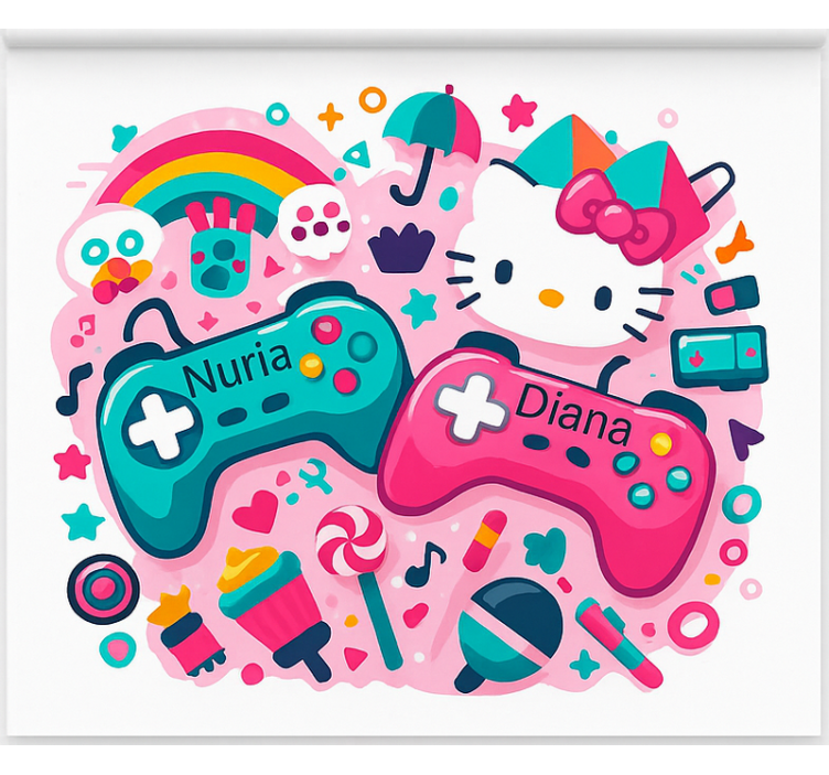 Pολό στόρι για φορητό υπολογιστή προσαρμοσμένα κοντρόλ για γατάκι - TenStickers