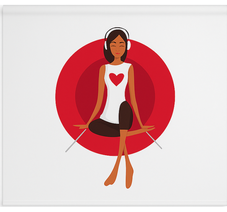 Pολό για εφήβους κορίτσι που ακούει μουσική - TenStickers