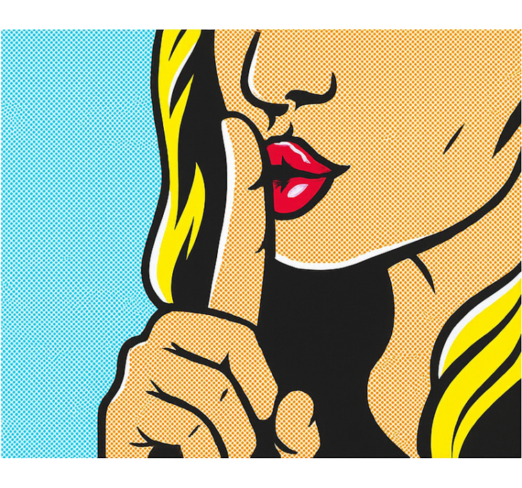 Pολό για εφήβους κορίτσι της ποπ αρτ που σωπαίνει - TenStickers