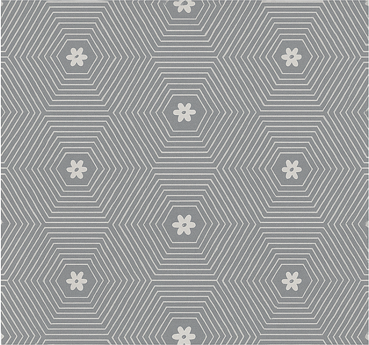 Pολό για εφήβους γκρι εξάγωνο γεωμετρικό - TenStickers