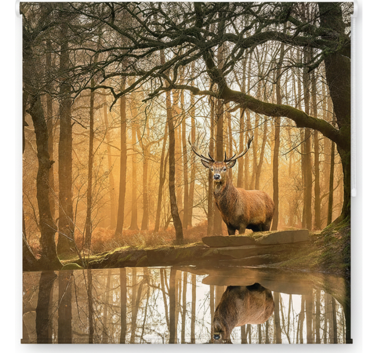 Ρολό στόρι με δέντρα Λίμνη Χρυσού Ελαφιού - TenStickers