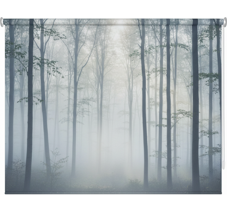 Ρολό στόρι με δέντρα και ατμοσφαιρική ομίχλη - TenStickers