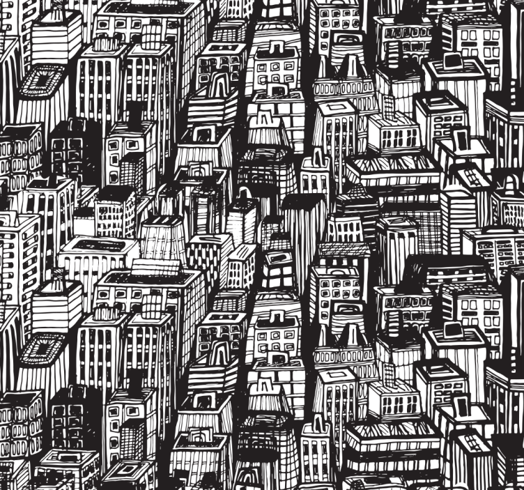 Ρολό τυφλό γραφείο στο σπίτι Νέα Υόρκη ψηλά κτίρια - TenStickers