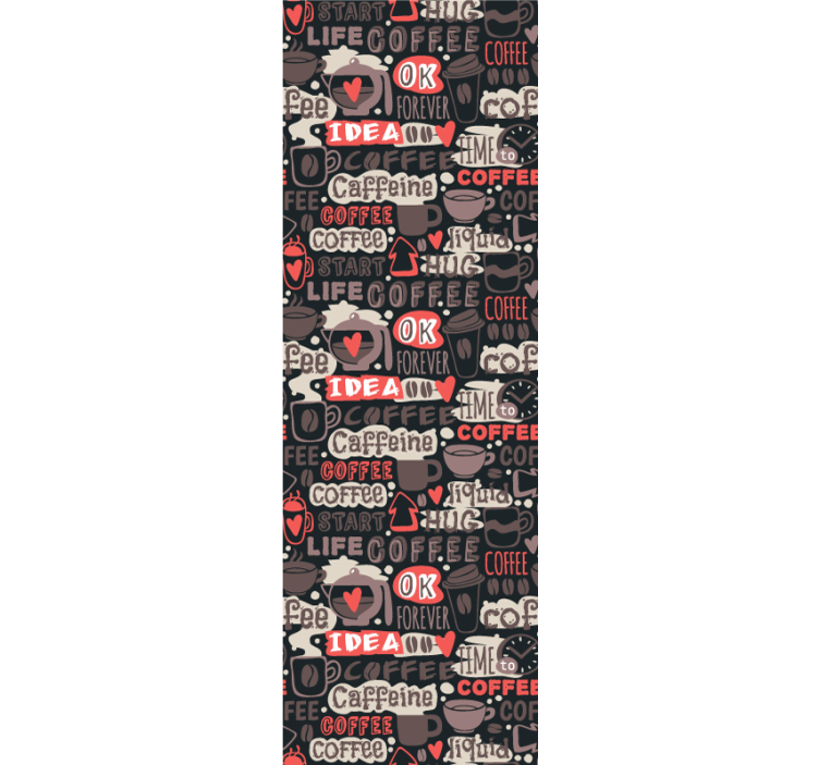 Ρολό κουζίνας με τυπογραφικό σχέδιο καφέ - TenStickers