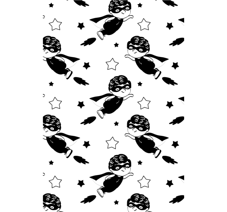 Pολό βρεφονηπιακού σταθμού μοτίβο πτήσης υπερήρωα - TenStickers