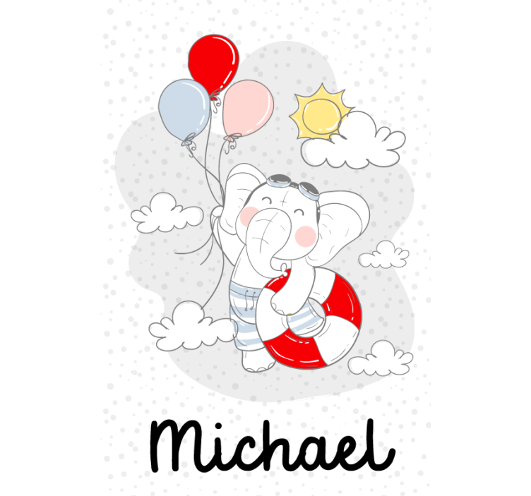 Eξατομικευμένο ρολό κουρτίνας προσαρμόσιμος ελέφαντας - TenStickers