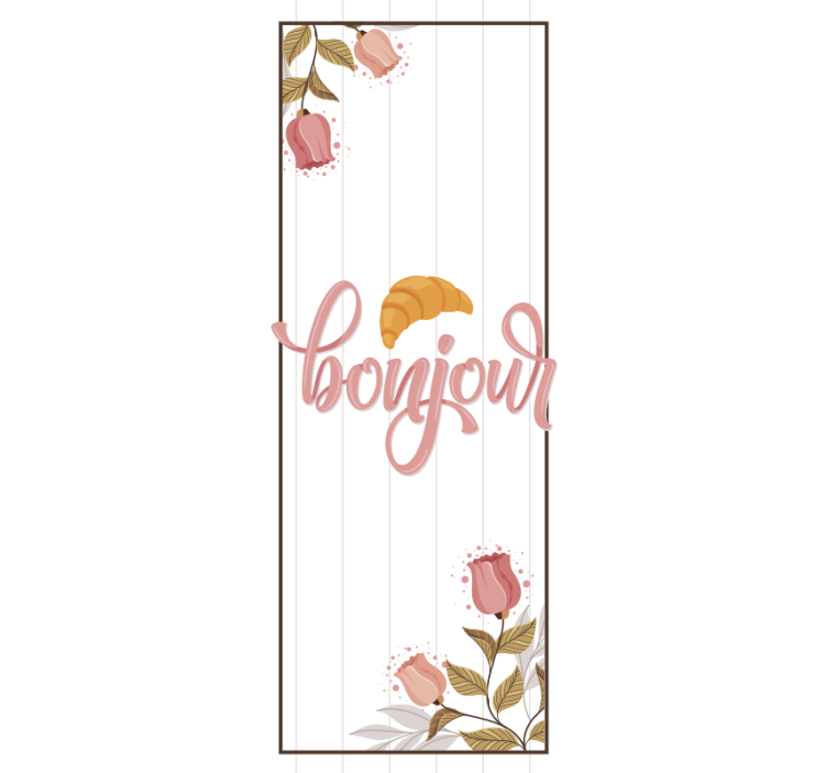 σχέδιο με κρουασάν κουρτίνα κουζίνας - TenStickers