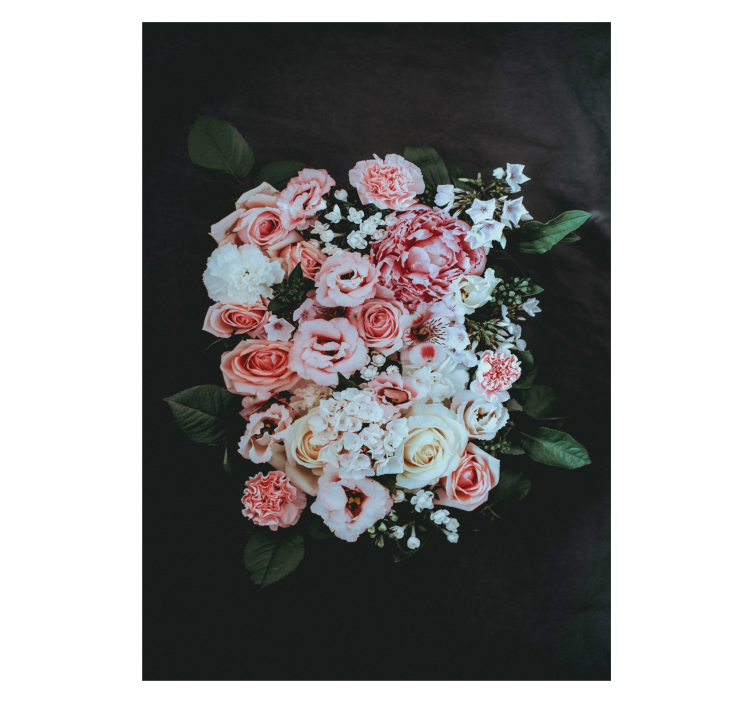 Λουλουδάτο ρολό στόρι ανθισμένη σύνθεση λουλουδιών - TenStickers