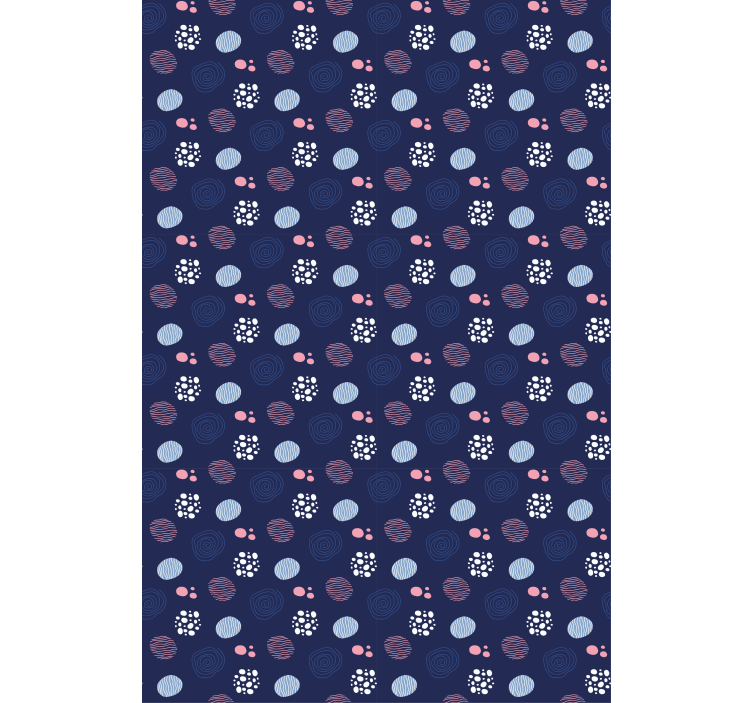 Pολό κουρτίνας με υφή και μοτίβο αφηρημένα μοτίβα κύκλων - TenStickers