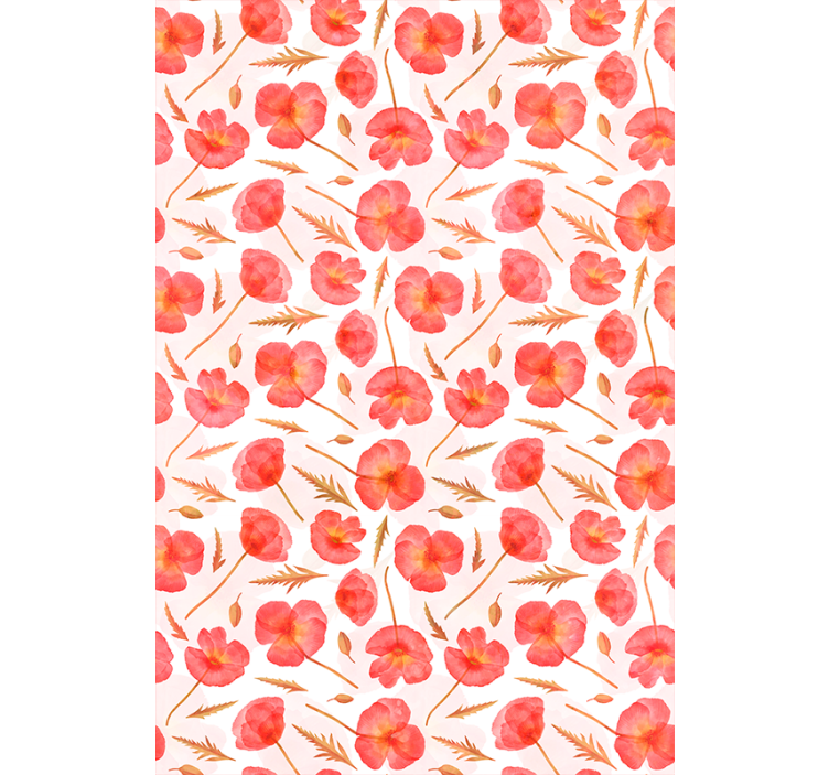 Pολό στόρι με λουλούδια και φυτά ντελικάτα λουλουδάτα μοτίβα - TenStickers